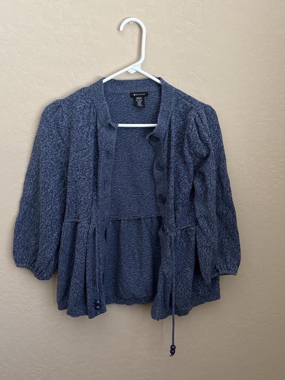 Blue Y2K Babydoll Cardigan